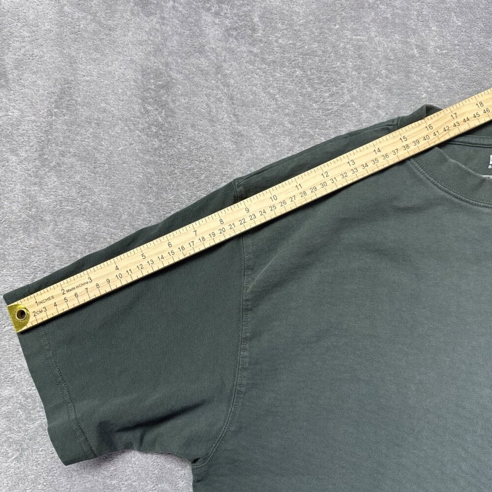 Wolverine Boots And Gear T-Shirt Mens Large Solid Green Front Pocket - Picture 6 of 10